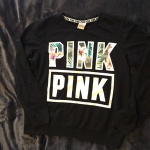 Limited edition Pink crew neck tropical sweatshirt